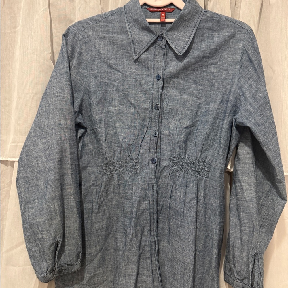 MacDougal and Houston Blue Button-Up Shirt